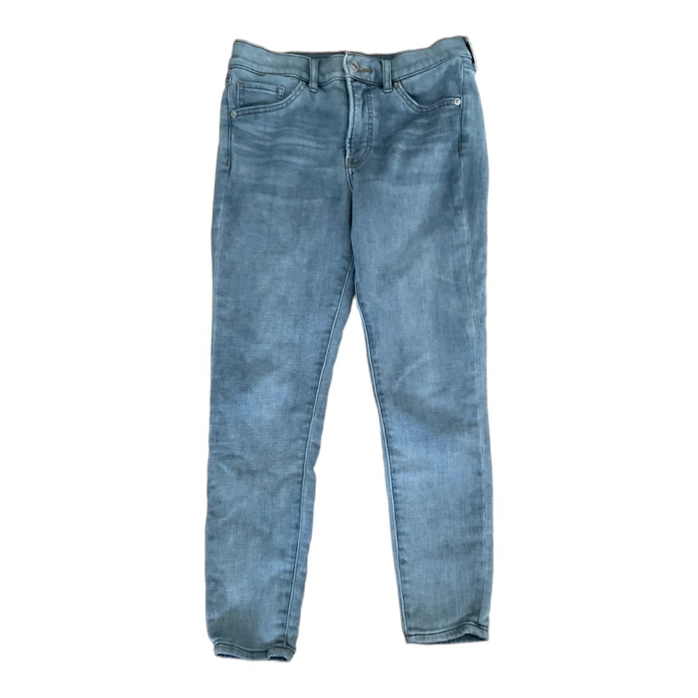 Express Cropped Mid-Rise Skinny Light Wash Stretch Denim Jean Women 2